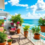 13 Stunning Ways to Create a Colorful Balcony That Feels Like a Seaside Retreat!